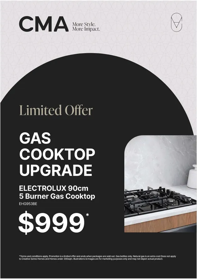 GAS COOKTOP UPGRADE promotion