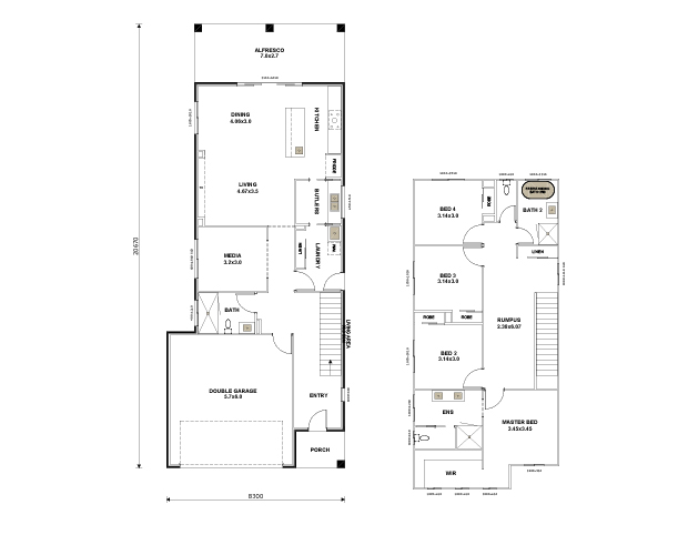 Santorini 327 Floor Plan